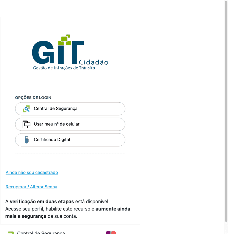 GIT Cidadão (PR) / Notificações