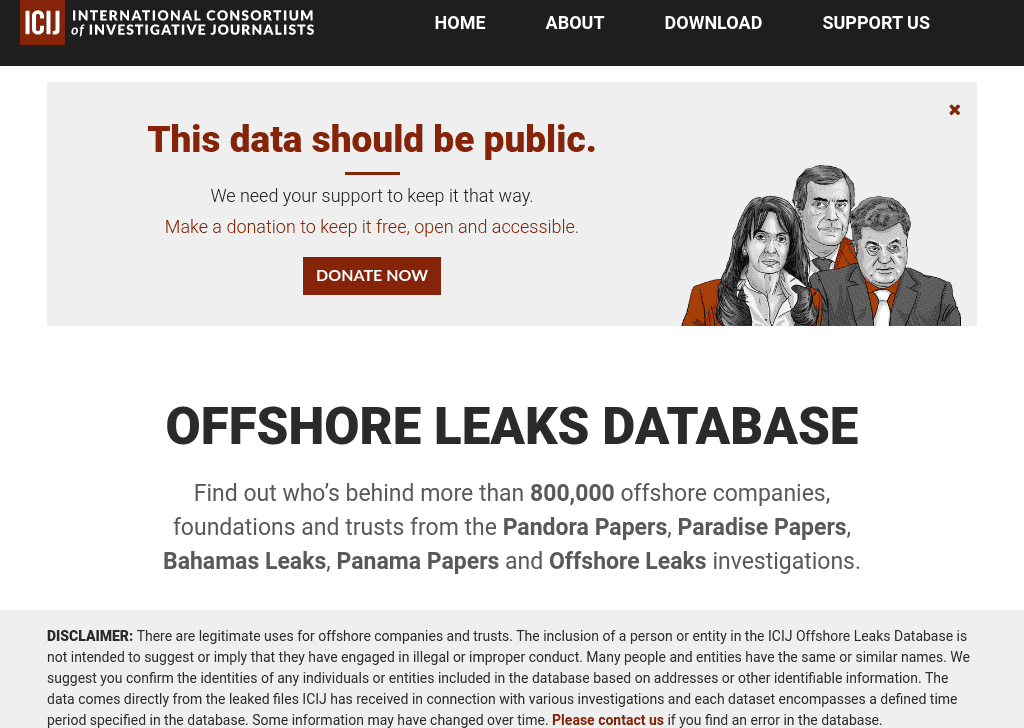 ICIJ / Offshore Leaks Database
