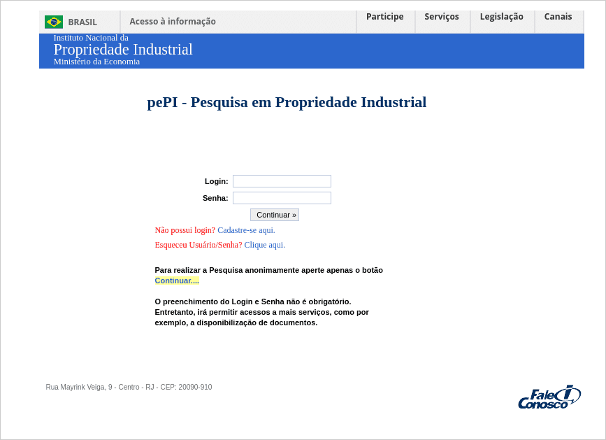 INPI / Patentes