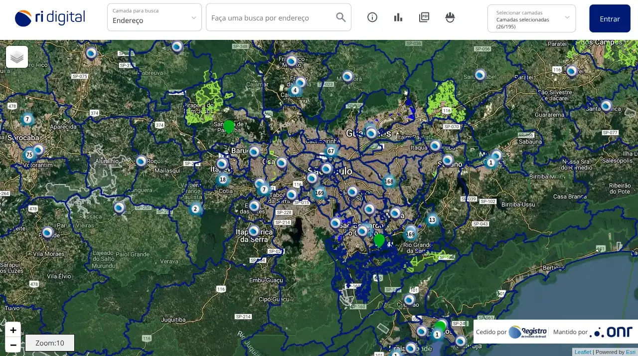 ONR / Mapa do Registro de Imóveis