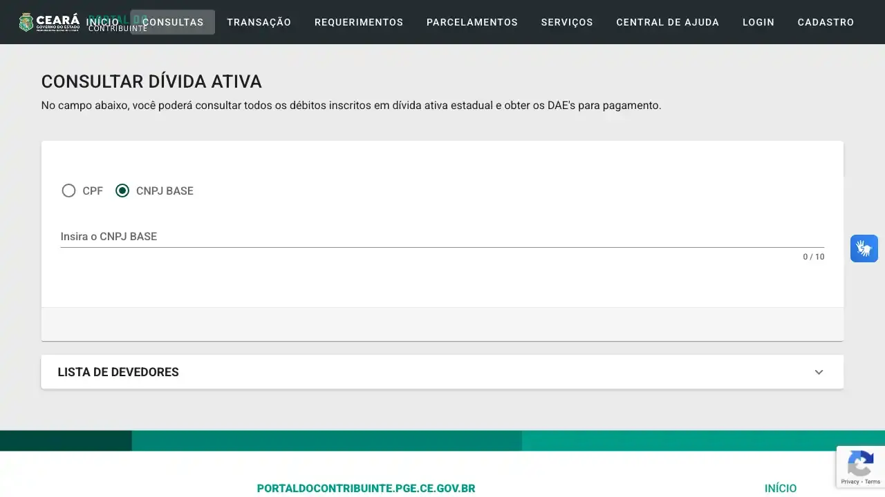 Procuradoria Geral do Estado / CE / Dívida Ativa