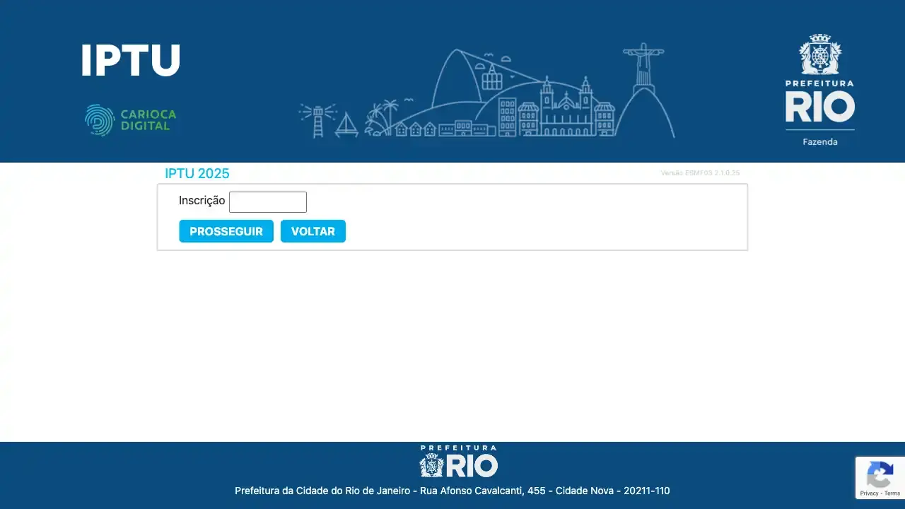 Prefeitura / RJ / Rio de Janeiro / Emissão de IPTU