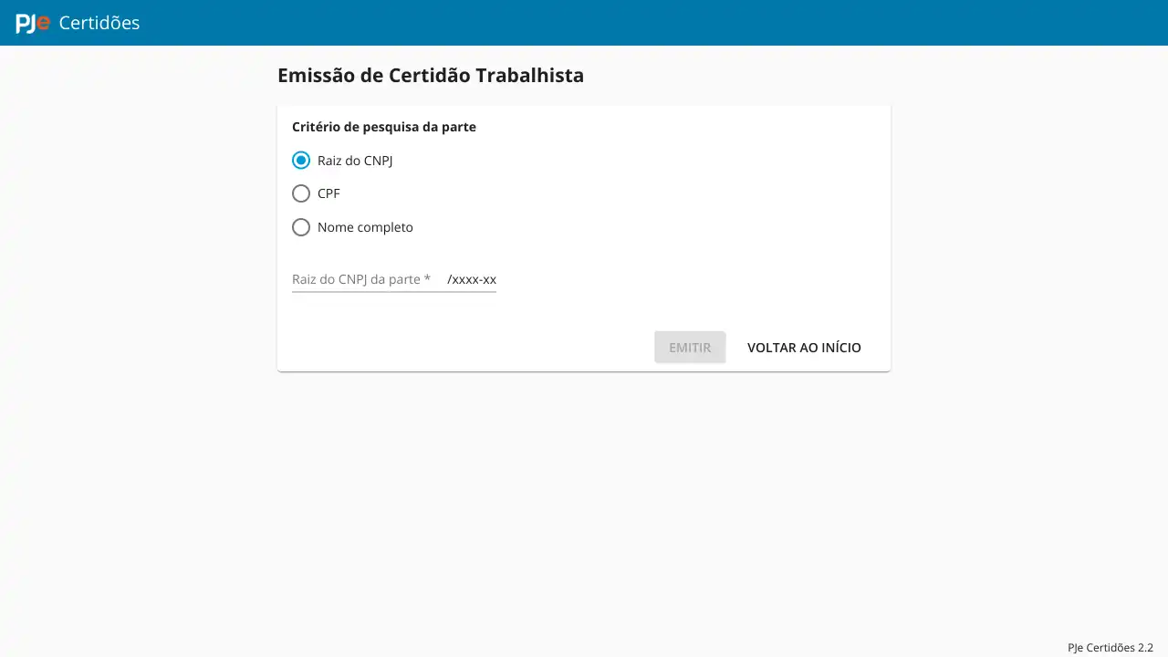 Tribunal / TRT7 / Certidão Eletrônica de Ações Trabalhistas (CEAT) - Processos Digitais